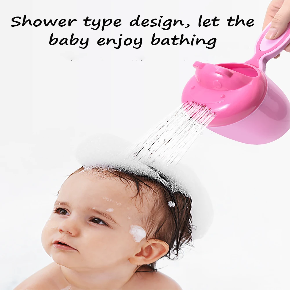 

Baby Bath Kids Hat Shampoo Cup Safe Hair Washing Tool Cap Banho Accessories Shower Szampon Czapka Adjustable Soft Shield Bathing