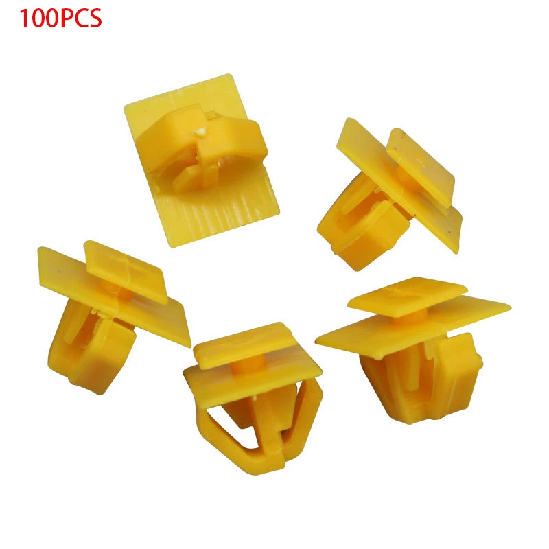 

100 шт. Автомобильный крепеж для двери пластина зажим для колес пластиковая заклепка крепеж для крыла бампера нажимные зажимы для Hyundai Kia