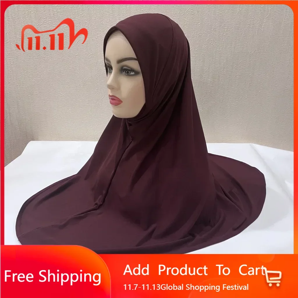 

Однотонный мусульманский хиджаб, мусульманские головные уборы, шапки высокого качества, шарф, одежда для молитвы Рамадан, шапки-тюрбаны из медиадиума