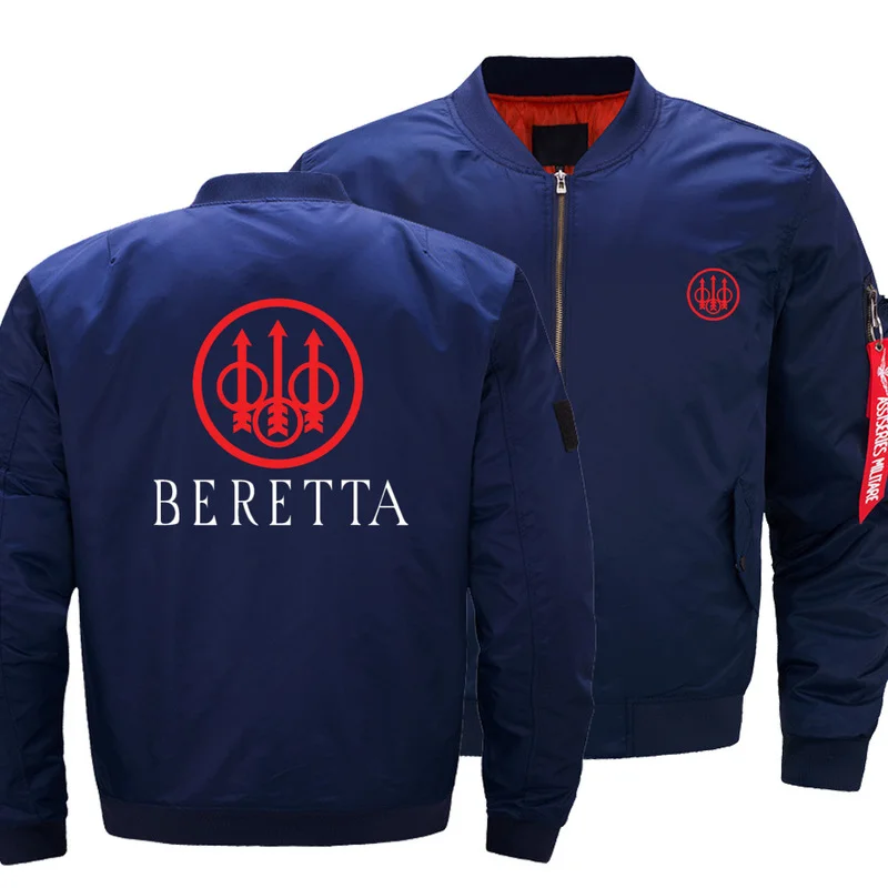 

New Autumn Winter Flight Jacket BERETTA Logo Coat Mens Womens Warm Casual Zipper Baseball Jacket mens clothing Harajuku