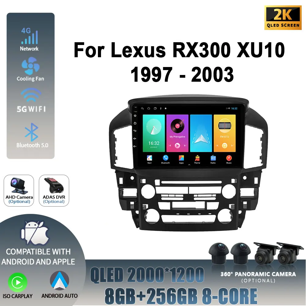 Android 14 для Lexus RX300 XU10 1997-2003 беспроводной Carplay экран автомобильный радиоприемник