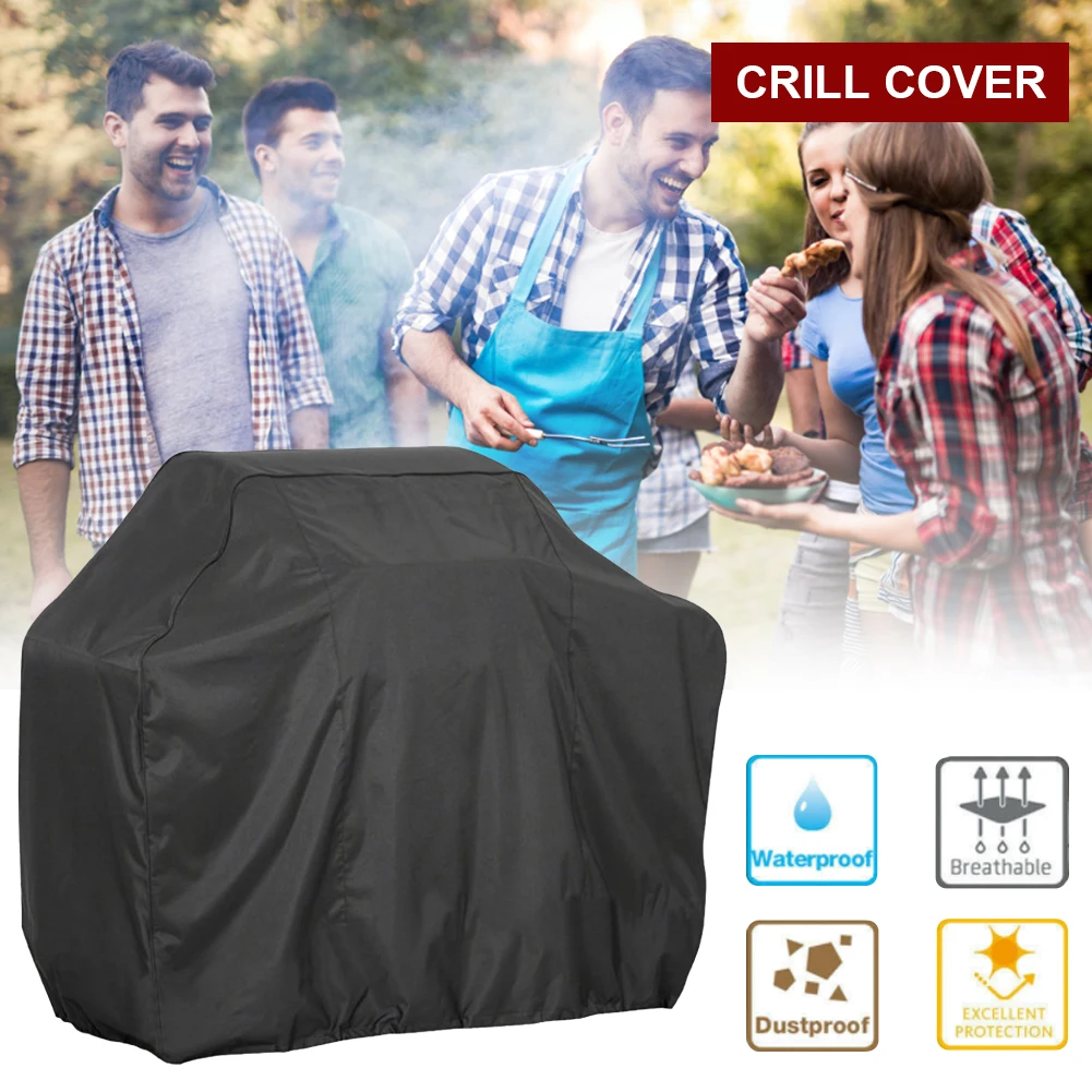 

190T 210D BBQ Cover Outdoor Dust Waterproof Heavy Duty Grill Cover Rain Protective Outdoor Barbecue Cover New Fast Delivery