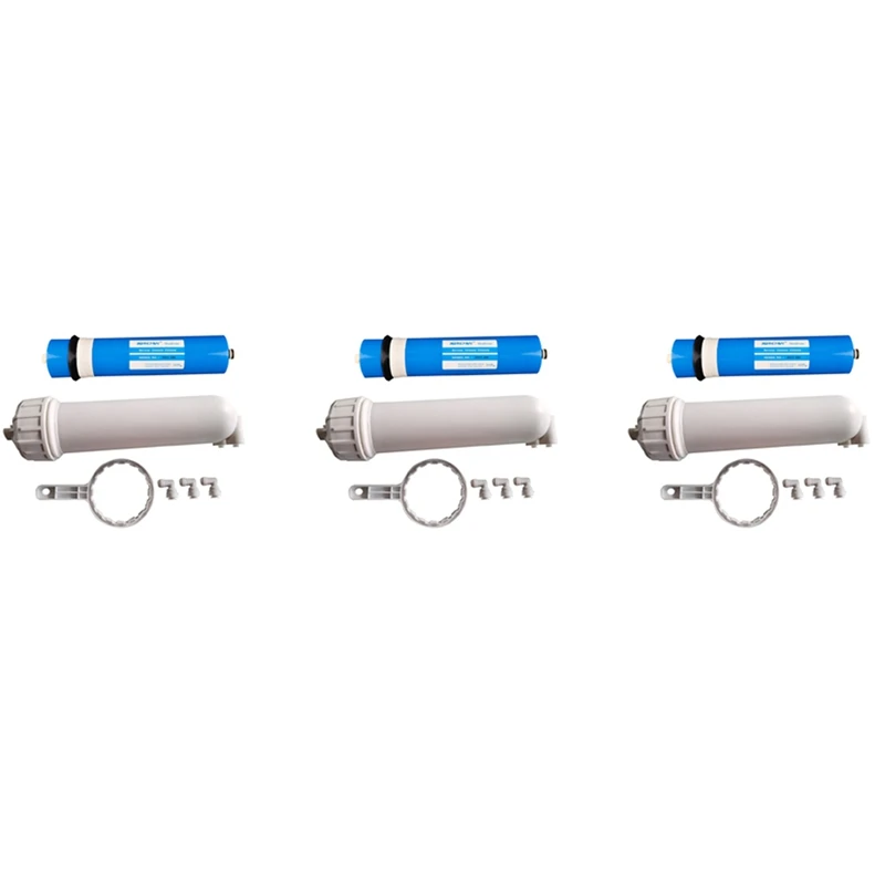 

3X 400 GPD RO Reverse Osmosis Membrane,1/4Inch Quick-Connect Fittings,For Under Sink Drinking RO Water Filter System