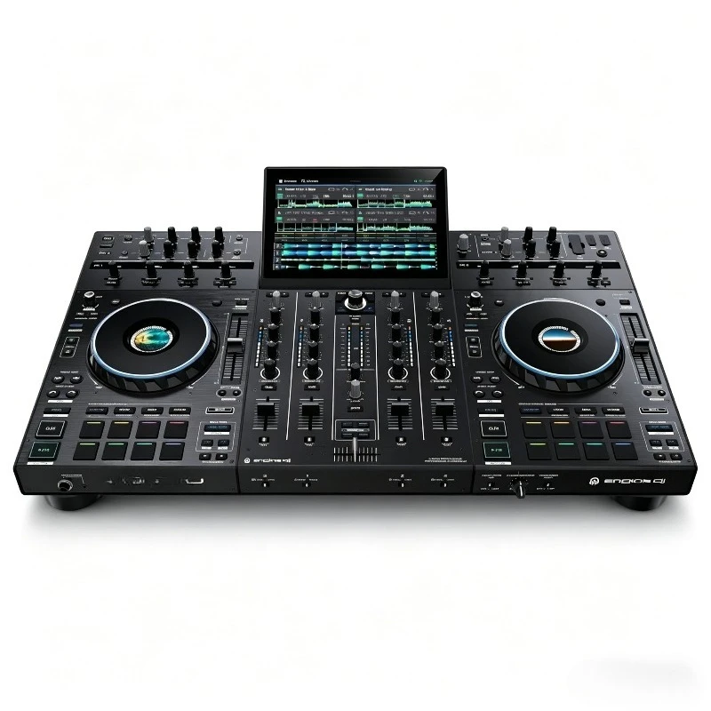 Фото Автономный DJ-контроллер-микшер на 4 дека с сенсорным экраном, сэмплером, эффектами и поддержкой Beatport Link для стриминга №1