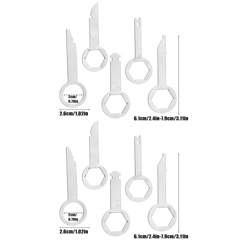 

Набор инструментов для установки и снятия автомобильной аудиосистемы (5-10 шт.): ключи-съемники для радиоприемников и головных устройств для VW, Audi, Ford, Mercedes-Benz, Skoda