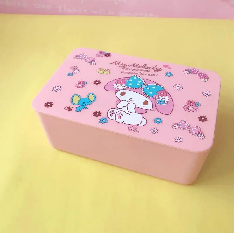 Женская кавайная Sanrioed аниме 18 5*12*7 см Kuromi Cinnamoroll My Melody Милая с крышкой коробка для