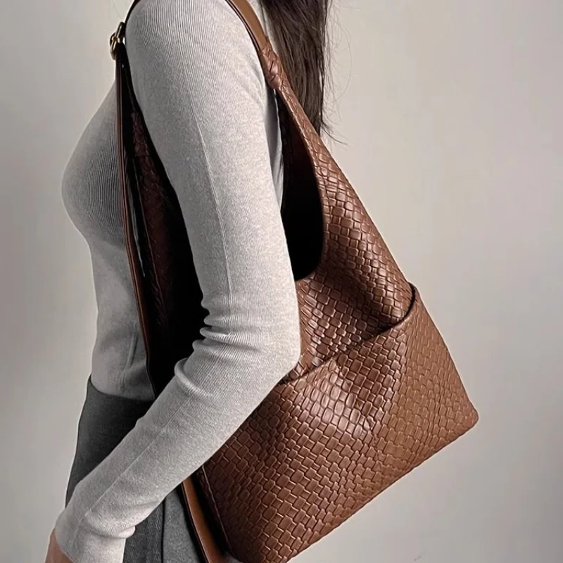 Высококачественная модная кожаная сумка тоут Женская сумочка вместительная