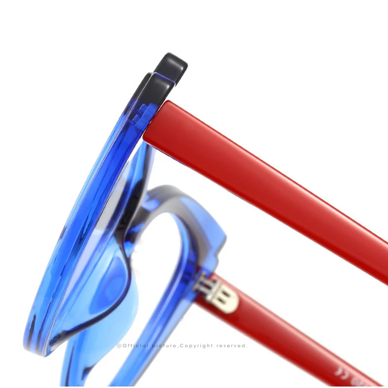 Модные женские очки для чтения Cateye синие с пружинными петлями компьютерные + 500 600