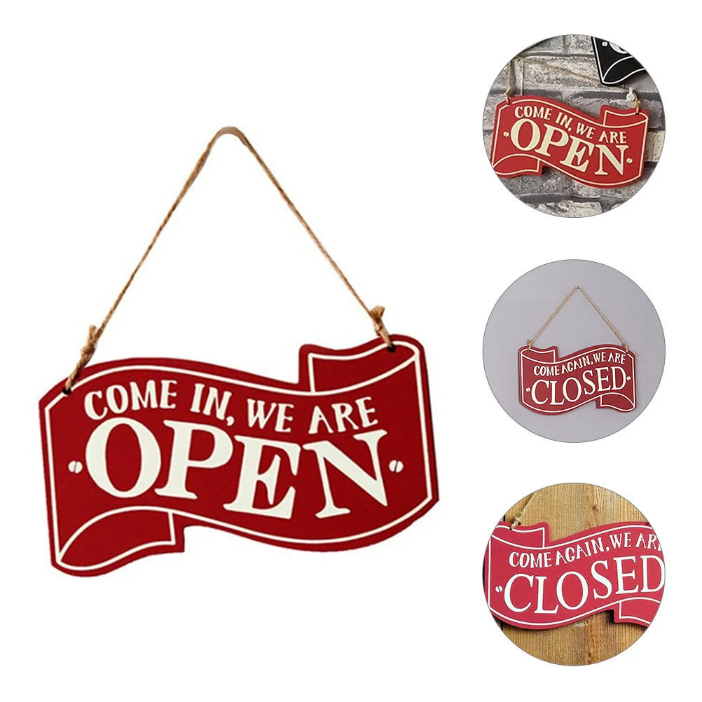 

Business Double-sided Listing Vintage Home Decor Signs Closed Decorations Home Door Accents Cafe Wall Vintage Glass