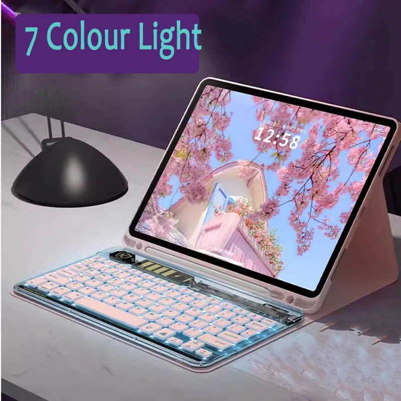 

Backlit Keyboard Case for Samsung Galaxy Tab S7 FE 12.4 S8 Plus S9 S7 Plus A8 10.5 A7 10.4 S9 S8 11 S7 11 S6 Lite 10.4 Keyboard