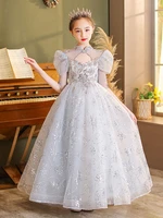 childrens birthday party dress spring little girl wedding runway princess dress host piano girl performance dress