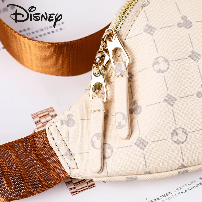 Disney Mickey New Men's Waistpack Fashion High Quality Women's Crossbody Bag Classic Multi Functional Casual Sports Chest Bag