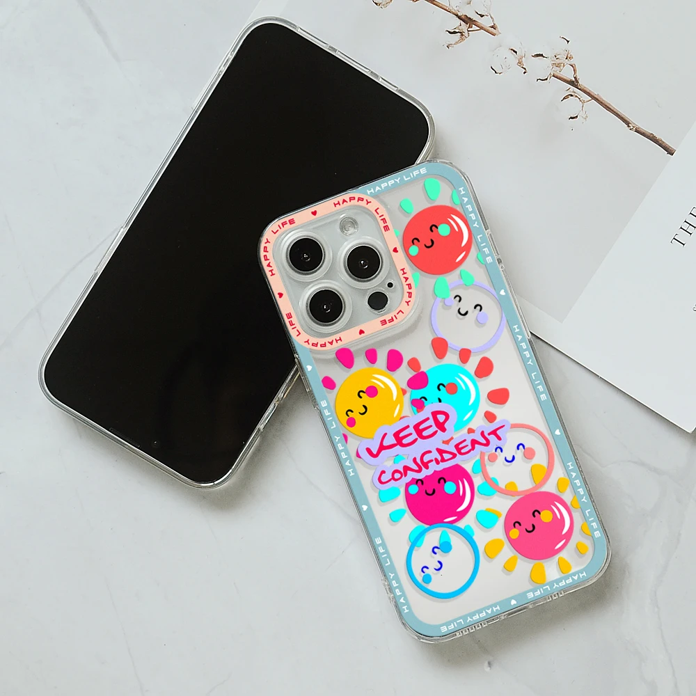 

Transparent Phone Case for iPhone 11 12 13 Mini Pro Max Soft Silicone Sunlight Covers for iPhone XR X XS SE 2000 7 8 Plus