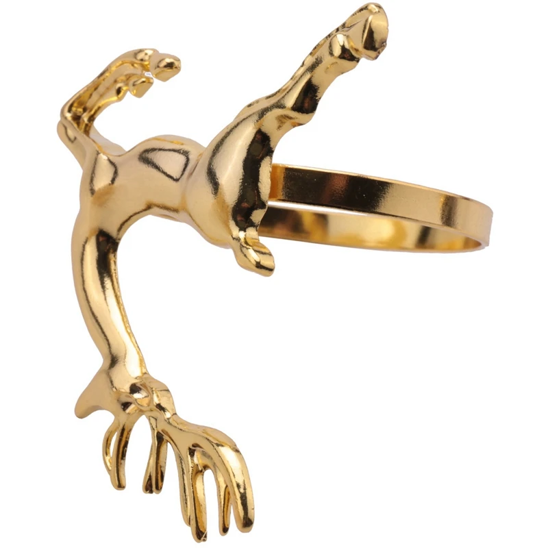 

72Pcs Christmas Elk Deer Napkin Rings Gold Alloy Napkin Buckle Napkin Ring Holder Hotel Restaurant Table Decoration