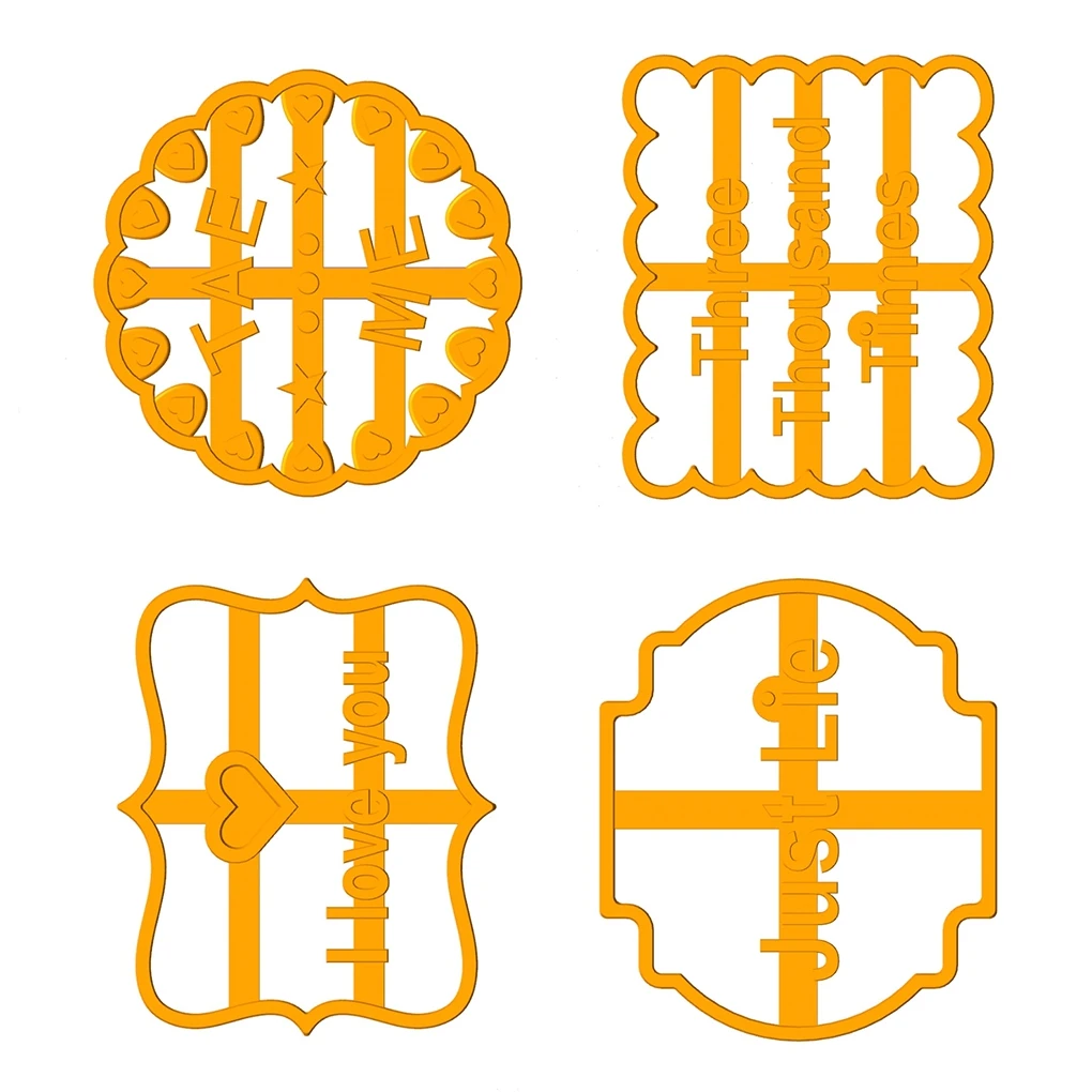 

Cookie Molds With Good Wishes Cookie Form with Fun and Irreverent Phrases Cookie Moulds For Baking Biscuit Cutters