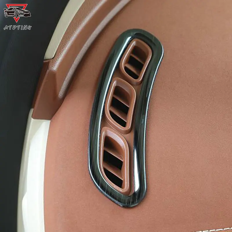 

Для Great Wall ORA Good Cat 2021 2022 Нержавеющая сталь Передняя воздуховыпускная отверстия блестящее переднее украшение для кондиционера воздуха