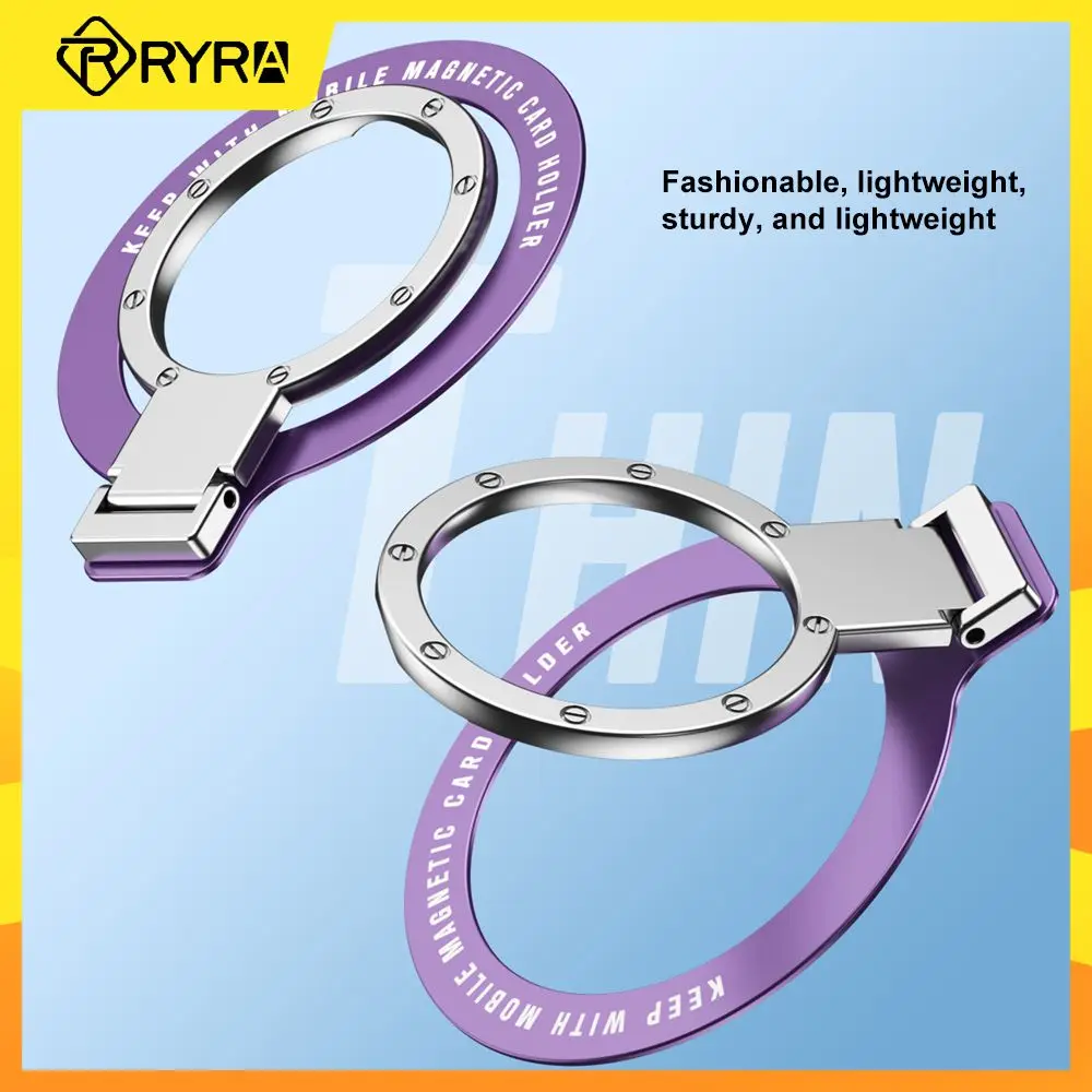 

RYRA Universal Finger Ring Holder Grip Alloy Ultra-thin Mobile Phone Ring Bracket Magnetic Mount Phone Back Sticker Bracket