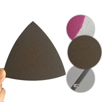 90mm red triangle sanding disc sheet wet and dry sandpaper pads hook loop grit