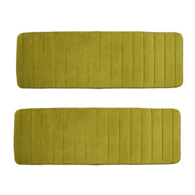 

2X 120X40cm Absorbent Nonslip Memory Foam Kitchen Bedroom Door Floor Mat Rug Carpet Olive Drab