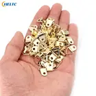 Универсальный крепкий Золотой 100 шт. D кольца Декор Картина Подвеска для картинных рам Крючки Висячие треугольные винты помощник высокое качество