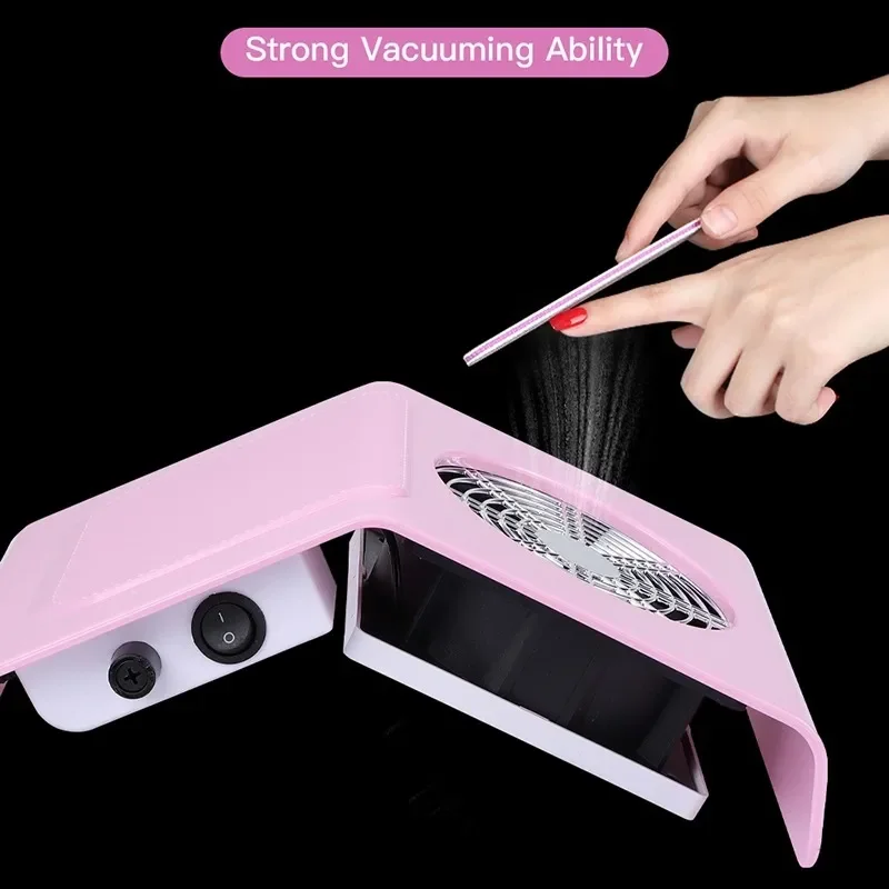 

NEW2023 40W Nail Dust Collector Nail Suction Fan Nail Dust Vacuum Cleaner Machine with 2 Dust Collecting Bag Salon Tools