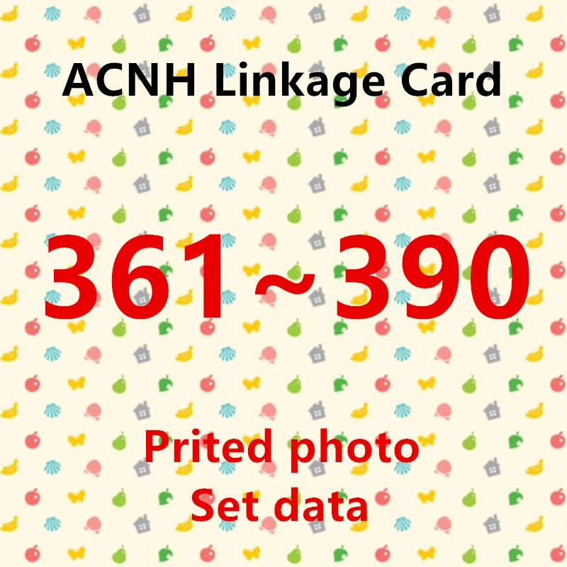 

От 361 до 390) Печатная карта ACNH NTAG215 NFC для стандартной карты NS Games Series 4.