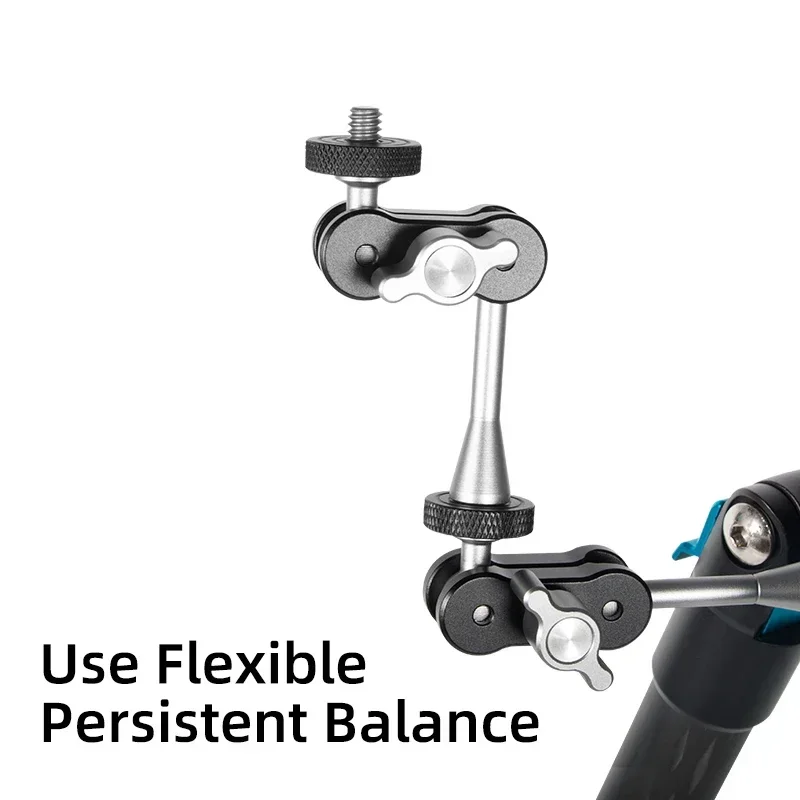 Мини-волшебный рычаг с двойной шаровой головкой винт 1/4 дюйма для штатива