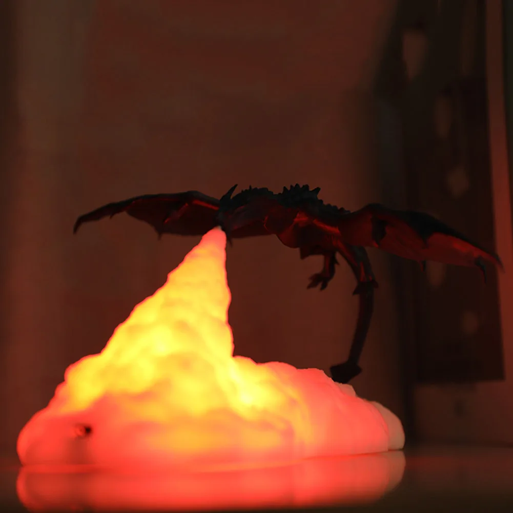 

3D Print Dragon Baby Sleeping Light USB Charging LED Table Bedside Light Eco-Friendly Collectible for Home Furnishing Decoration