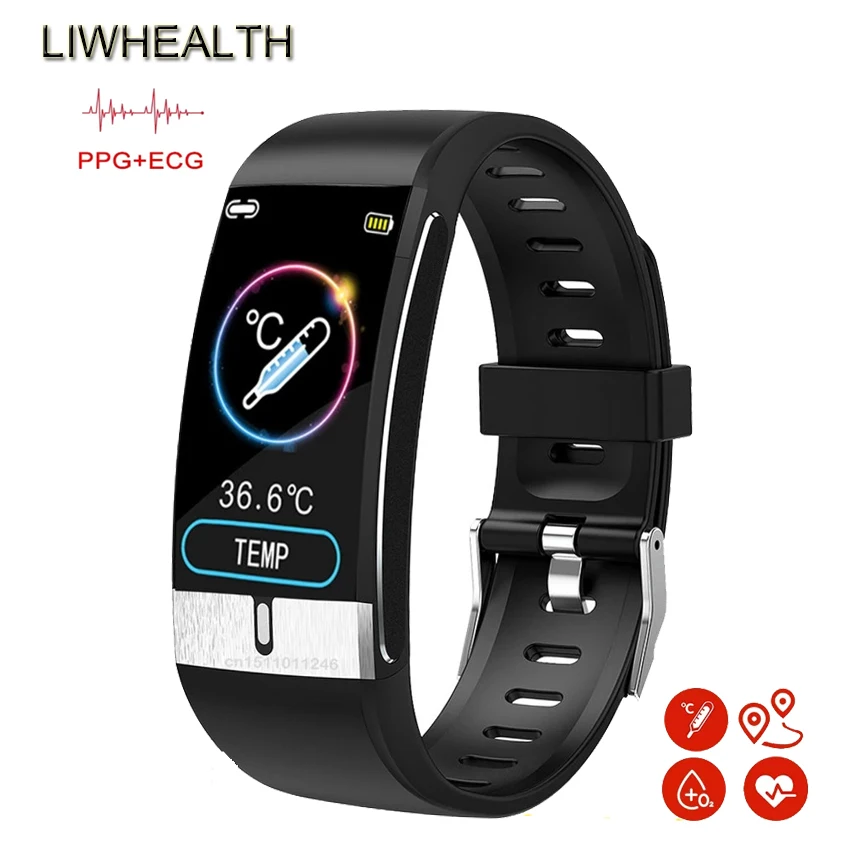 

2023 ECG PPG Smartwatch Band Body Temperature Monitor Heart Rate Health Fitness Bracelet For IOS/Xiaomi/Honor VS Mi Band 7 8 Not