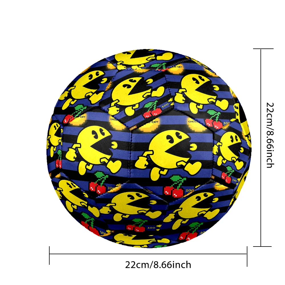 Футбольный мяч Pacman Beautiful size 5 с красочным узором, машинной сшивкой, для тренировок и матчей, праздничный подарок_LIAN (art.: 3920db237bf83) - 3920db237bf83