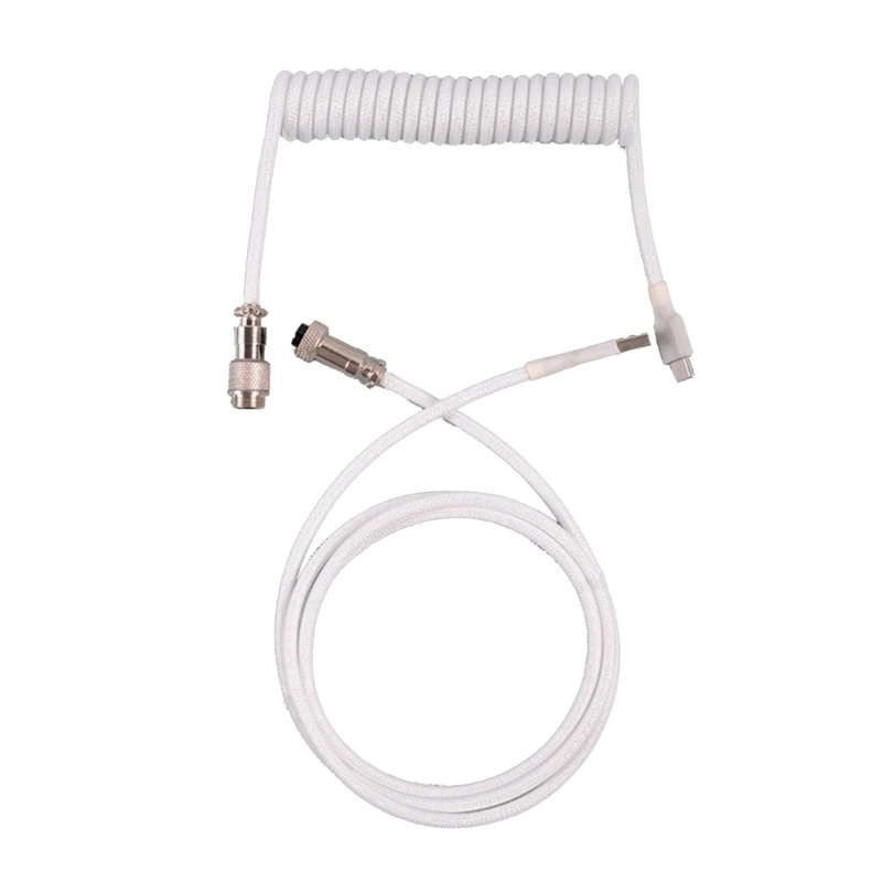 

Спиральный кабель авиаторов Type-C к USB с металлическим разъемом для кабеля клавиатуры 1 шт.