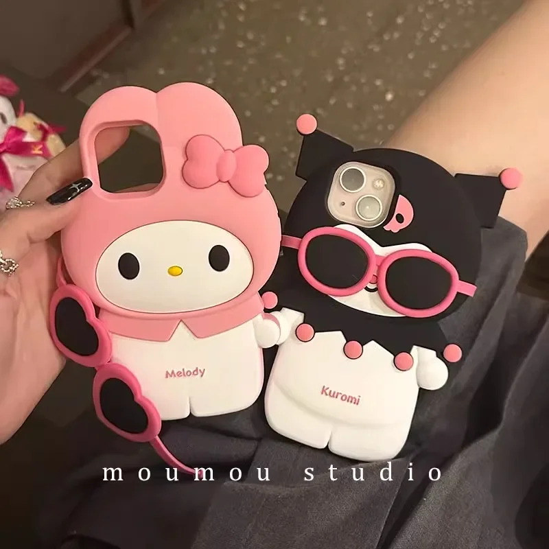 

Аниме Sanrio My Melody Kuromi защитный чехол Kawaii креативный противоударный Для Iphone 15 Pro Max 14 13 12 аксессуары для телефона подарки