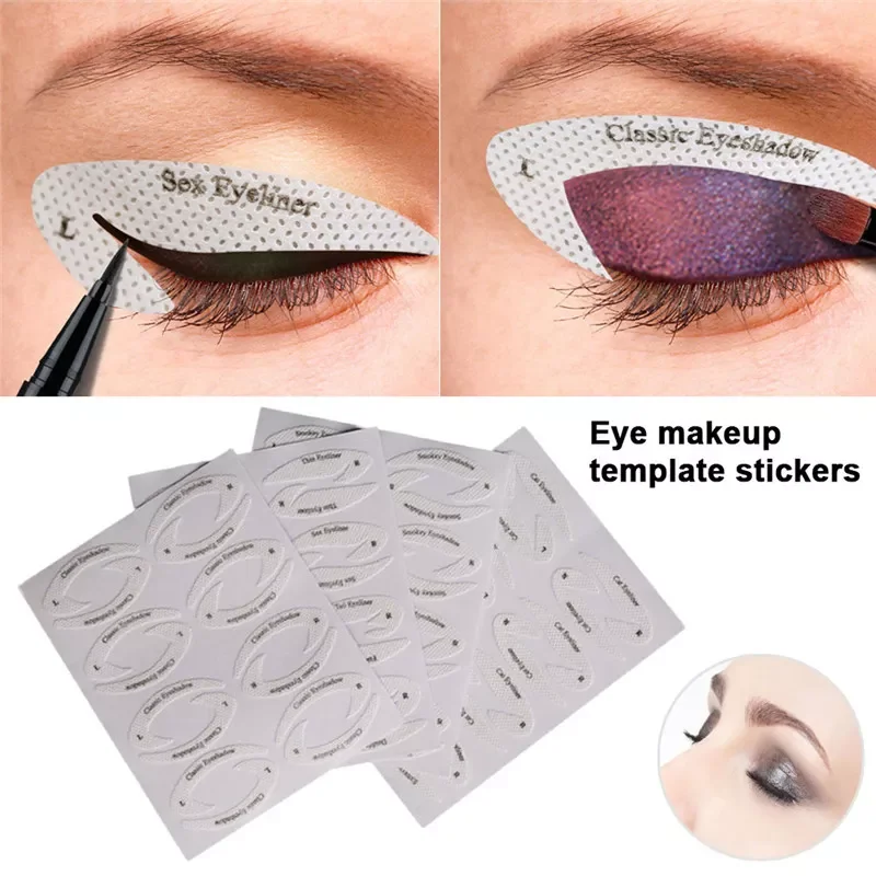 

4 Sheets Eye Makeup Stencils Eyeliner Template Shaping Tools Eyebrows Eye Shadow Makeup Template Tool Styling Drawing Guide