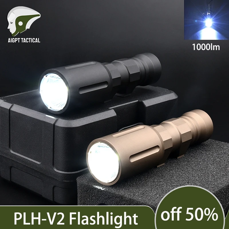 

WADSN PLHV2 Hand Held Flashlight Modit Light Mini High Power Metal Outdoor Hunting Weapon Scout Light Pressure Switch Mount