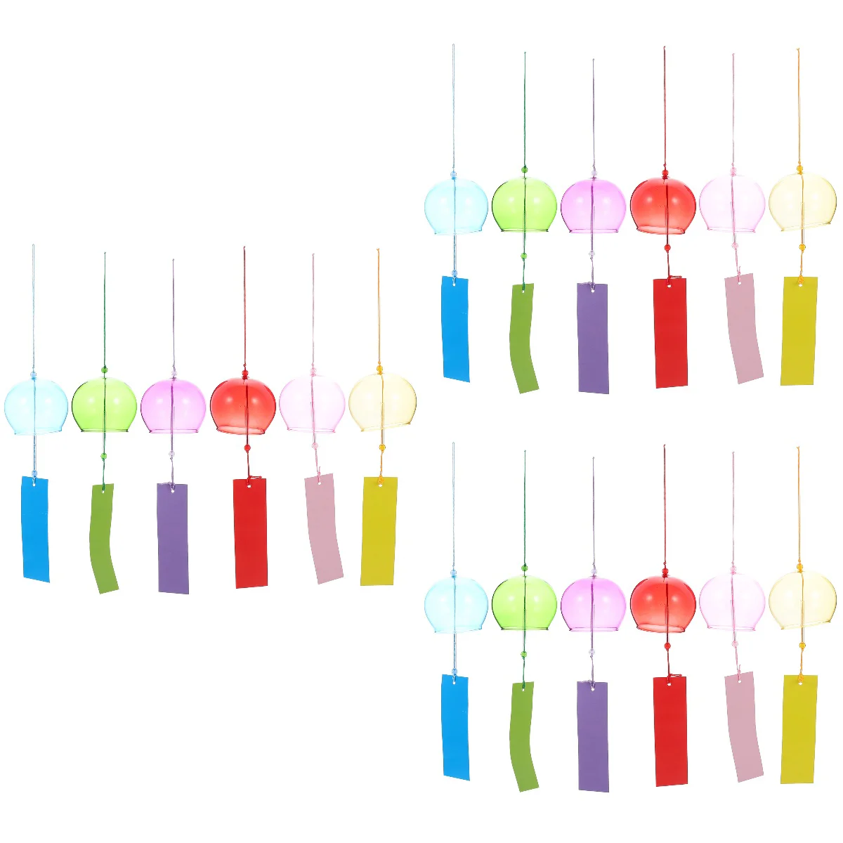 

18 Pcs Wind Chimes Creative Clear Hanging Wind Bells for Corridor Patio