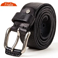 genuine leather belts mens belt cowhide vintage pin buckle jeans belts strap casual leather belt for men dropshipper