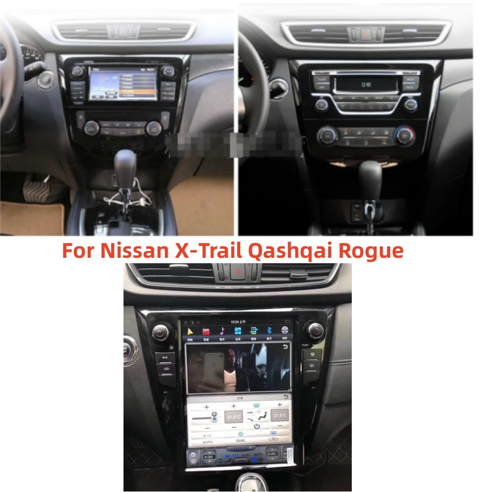 

12.1" Tesla Vertical Touch Screen Android Car GPS Navigation For Nissan X-Trail Qashqai Rogue DVD Player Carplay Bluetooth 128G