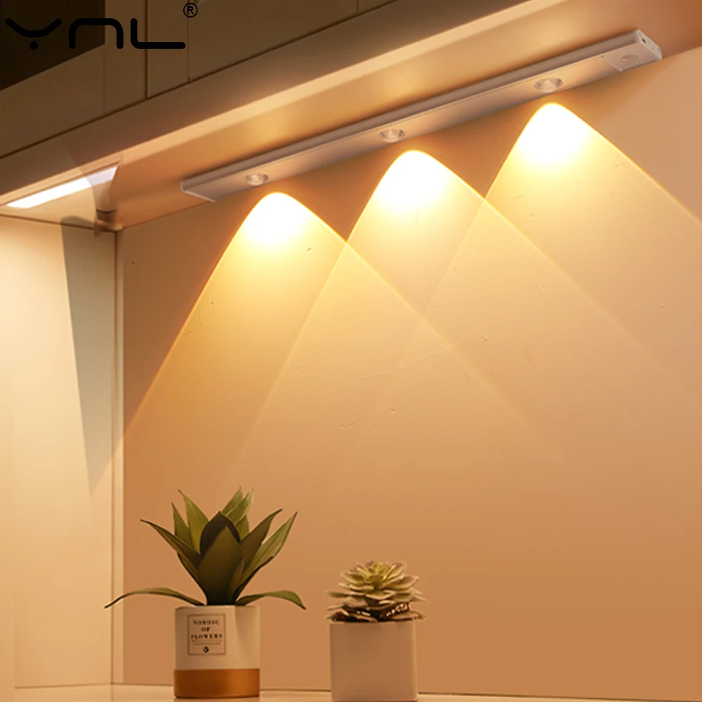 

LED Light Dimmable USB Kitchen Cabinet Spot Lighting Motion Sensor Rechargeable Emergency Wardrobe Night Lamp Reading Table Lamp