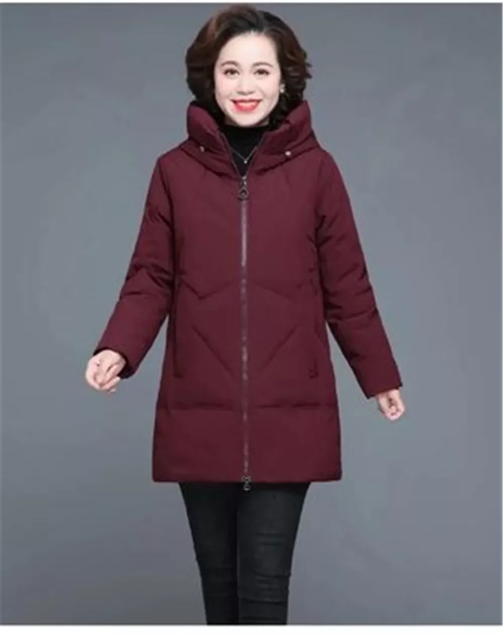 New2022 Coat 2021 Middle-aged Mother New Cotton padded Jacket Long Hooded Parka Plus size 5XL Female Windproof Loose Warm Outwea