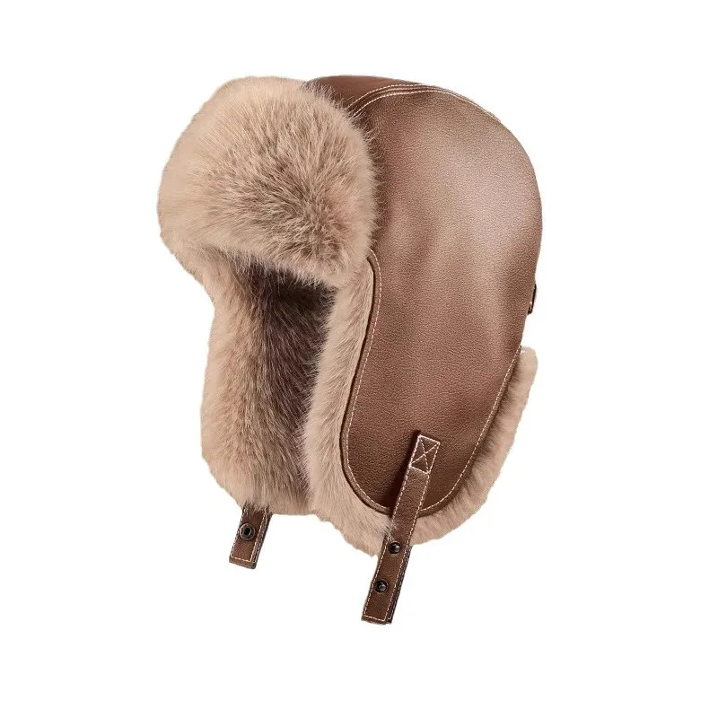 Gorros de esquí impermeables rusos para hombres gorros bombardero protección orejas cálidos inviern