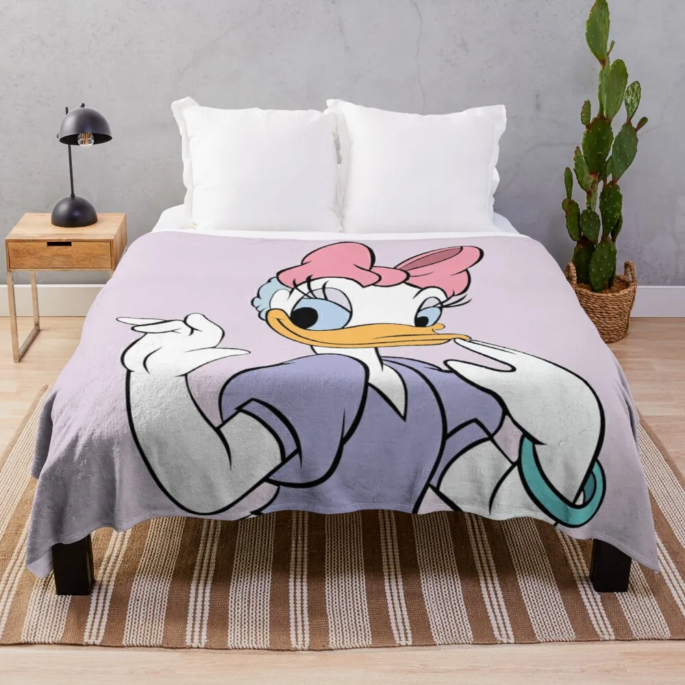 

Daisy Duck Throw Blanket Fluffy Blanket Kawaii Blanket