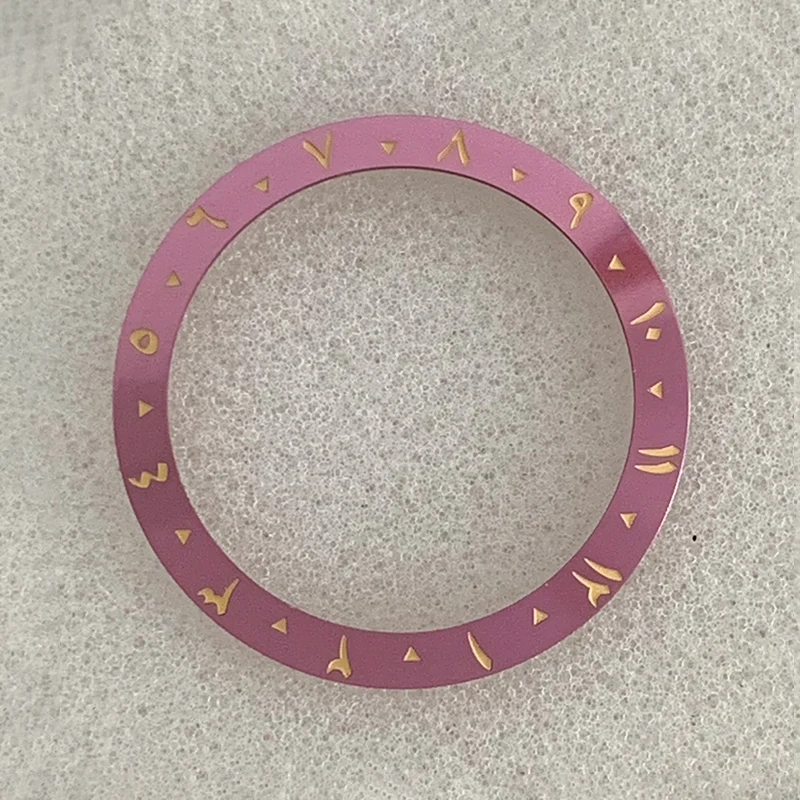 38mm Aluminum Bezel Insert Arabic Numerals Ring Inner Diameter 30.5mm Fits 40mm Men Watch Bezel Replacement Modify Parts