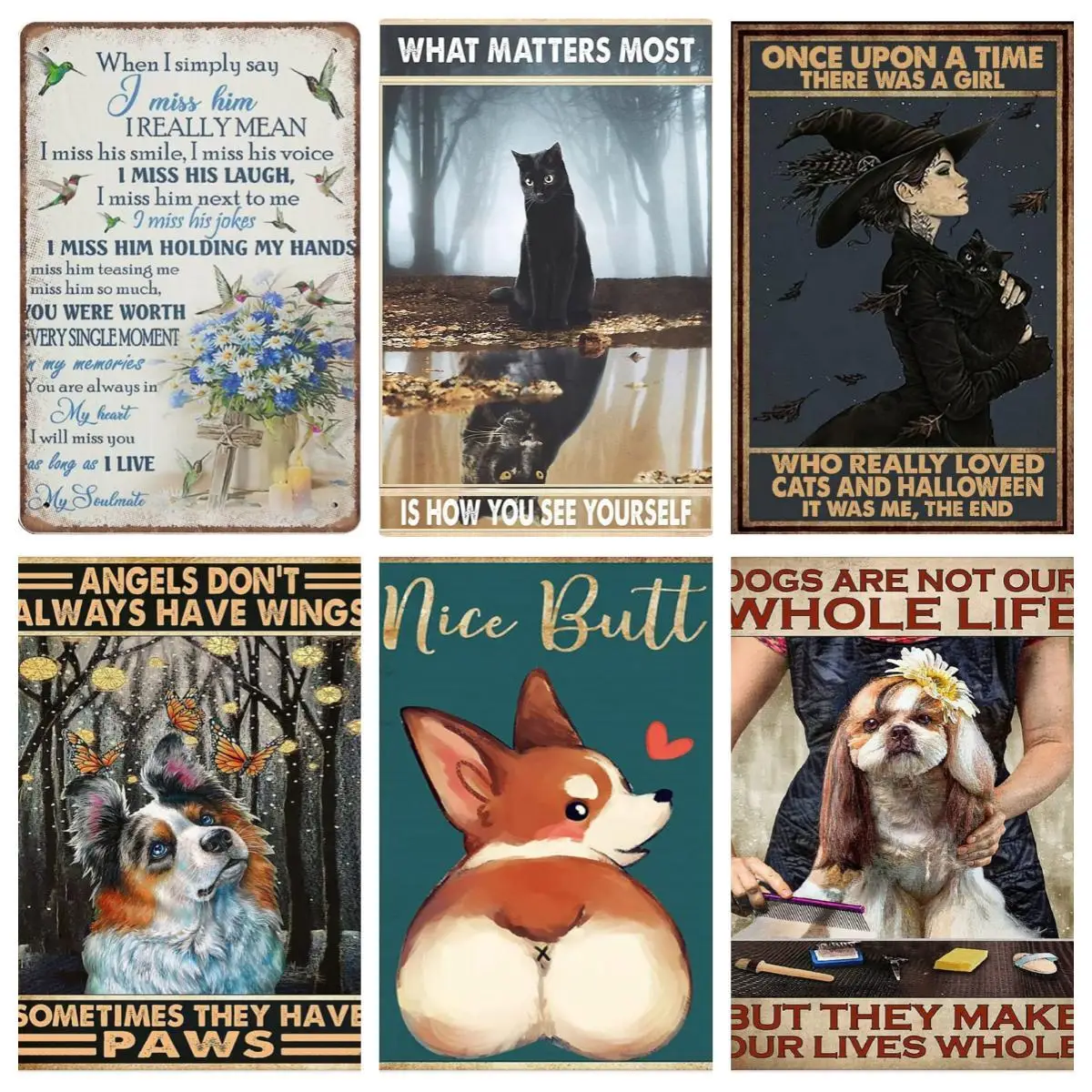 Жестяной знак Колибри, винтажное металлическое украшение для стен, памятный подарок для потери близких, постер с цитатами, знак собаки