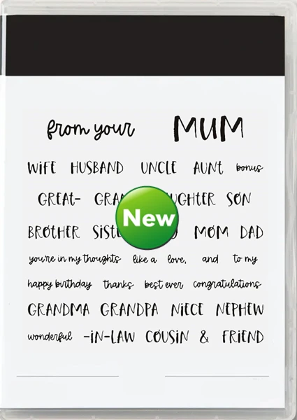 

Latest 2023 Mini Catalog Clear Stamp Mother's Day Sentiments Scrapbooking Frame Card Craft no Cutting Dies