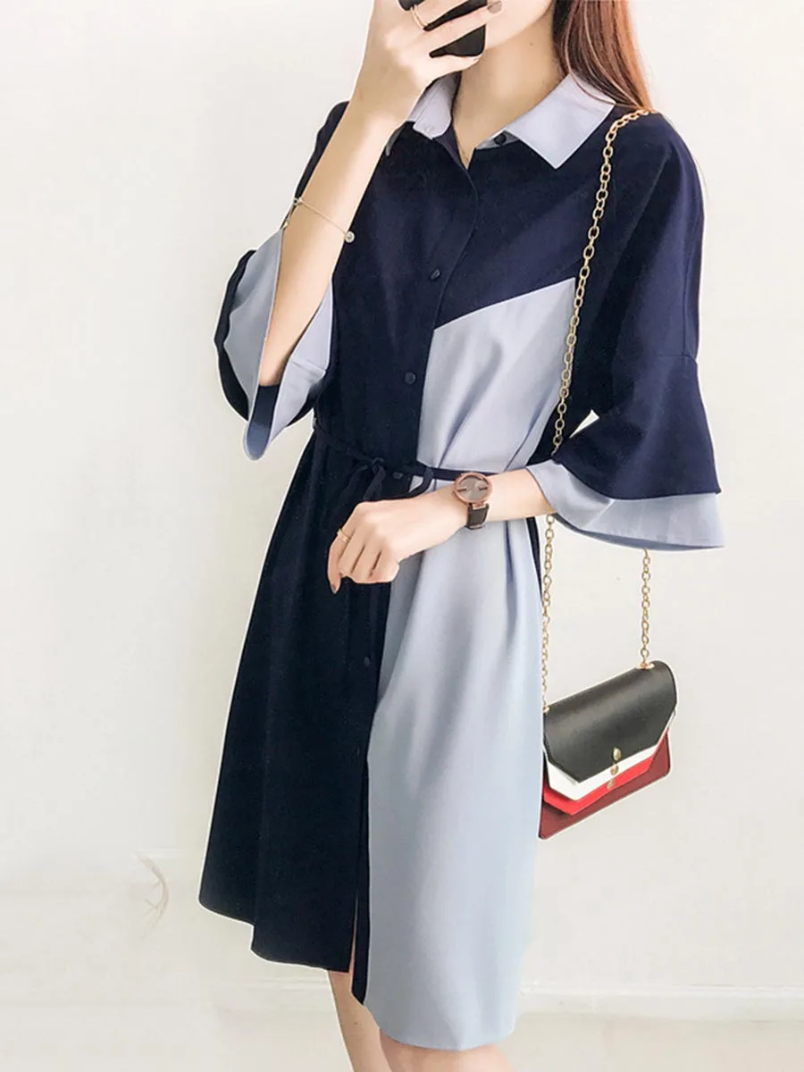 

Женское шифоновое платье средней длины, элегантное приталенное офисное платье со шнуровкой в японском и корейском стиле, лето 2022