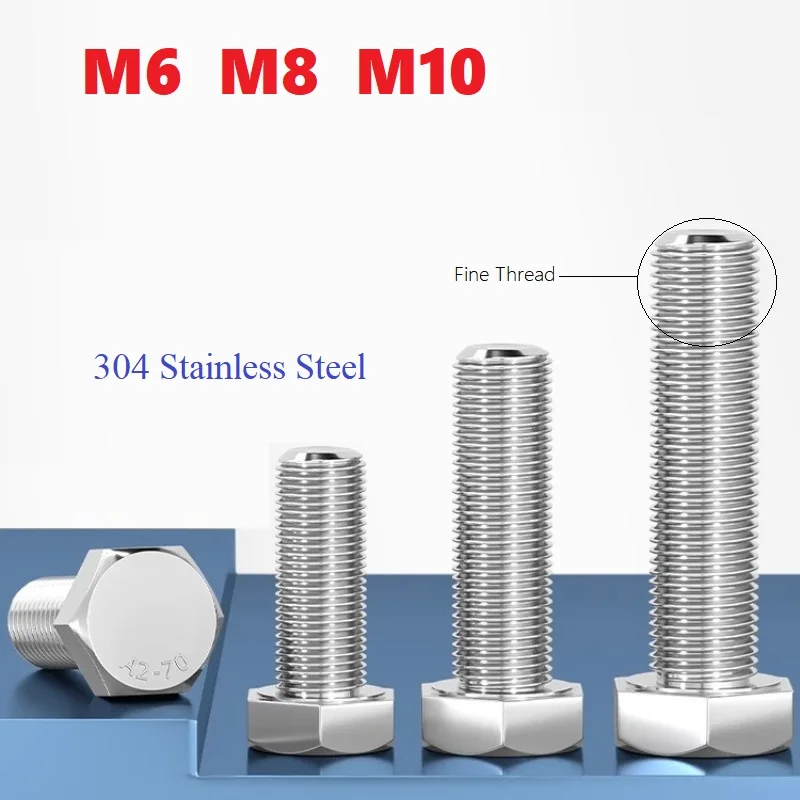 

Винты с шестигранной головкой M6 M8 M10 из нержавеющей стали 304