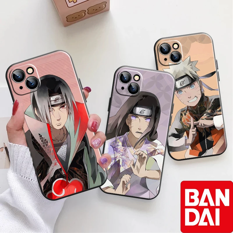 

NARUTO Anime Phone Case For iPhone 13 11 12 Pro 13 12 Mini X XR XS MAX 6 7 8 Plus Sasuke Line Art Carcasa Back Cover Soft Carcas
