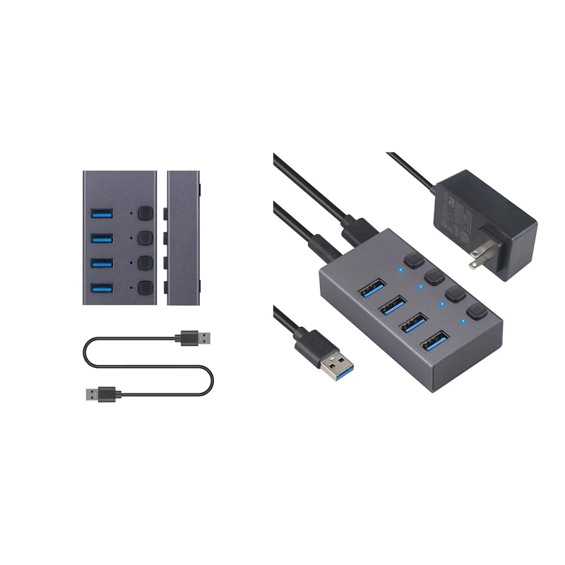 Разветвитель USB3.0 с 4 портами для зарядки многоинтерфейсный концентратор