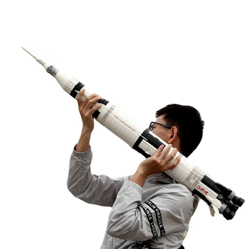 

The Apollo Saturn V Launch Building Blocks Compatible 21309 10231 Rocket Space Launch Bricks Toys for Children