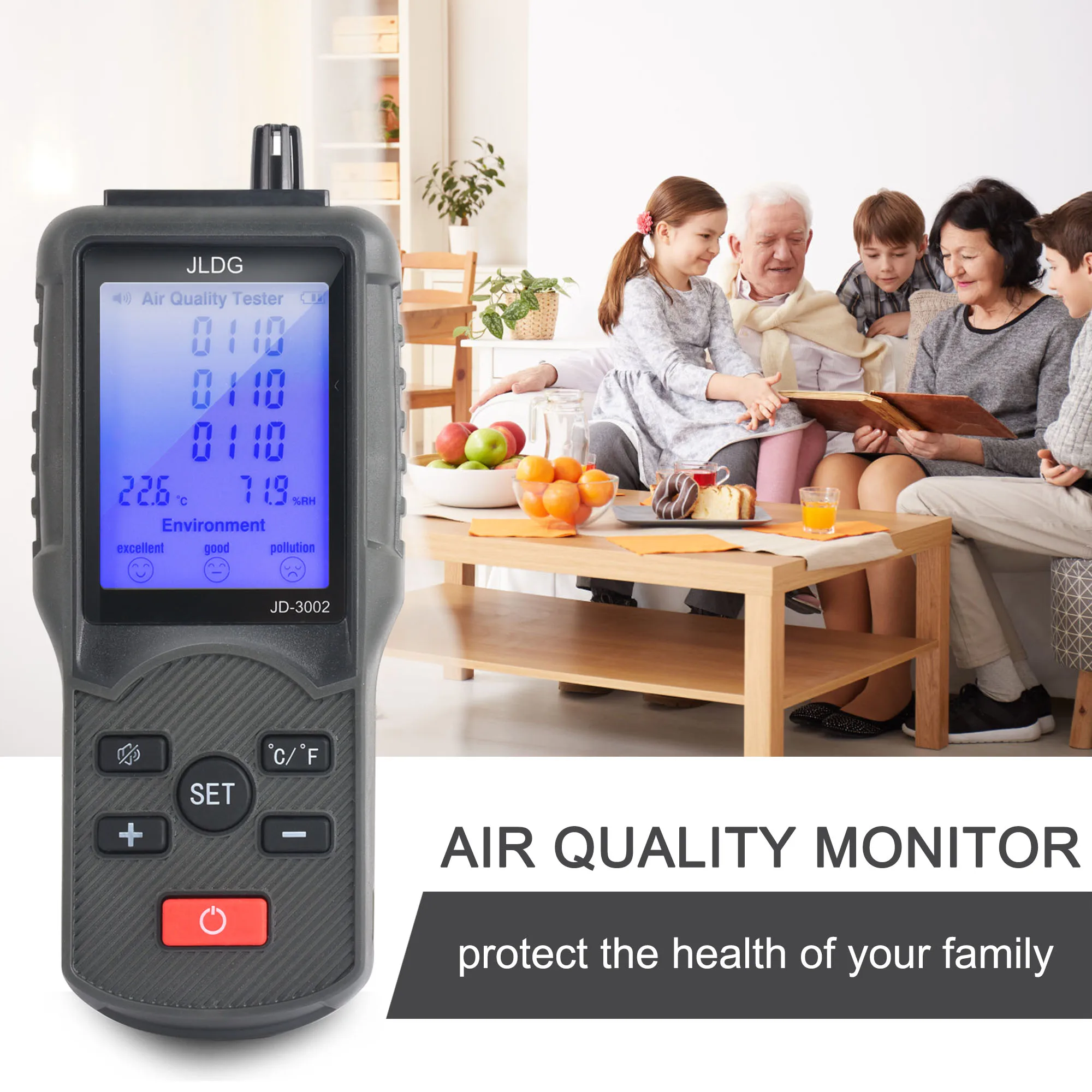 

Тестер углекислого газа, многофункциональный измеритель температуры и влажности воздуха